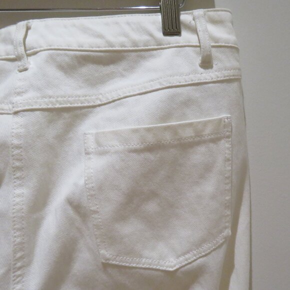 J. MCLAUGHLIN Lexi 4 Way Stretch Slim Leg Jeans in White Denim Preppy - Size 10 - Picture 12 of 14